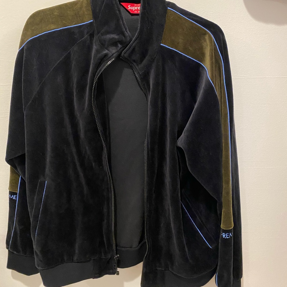 Supreme velour track jacket size M